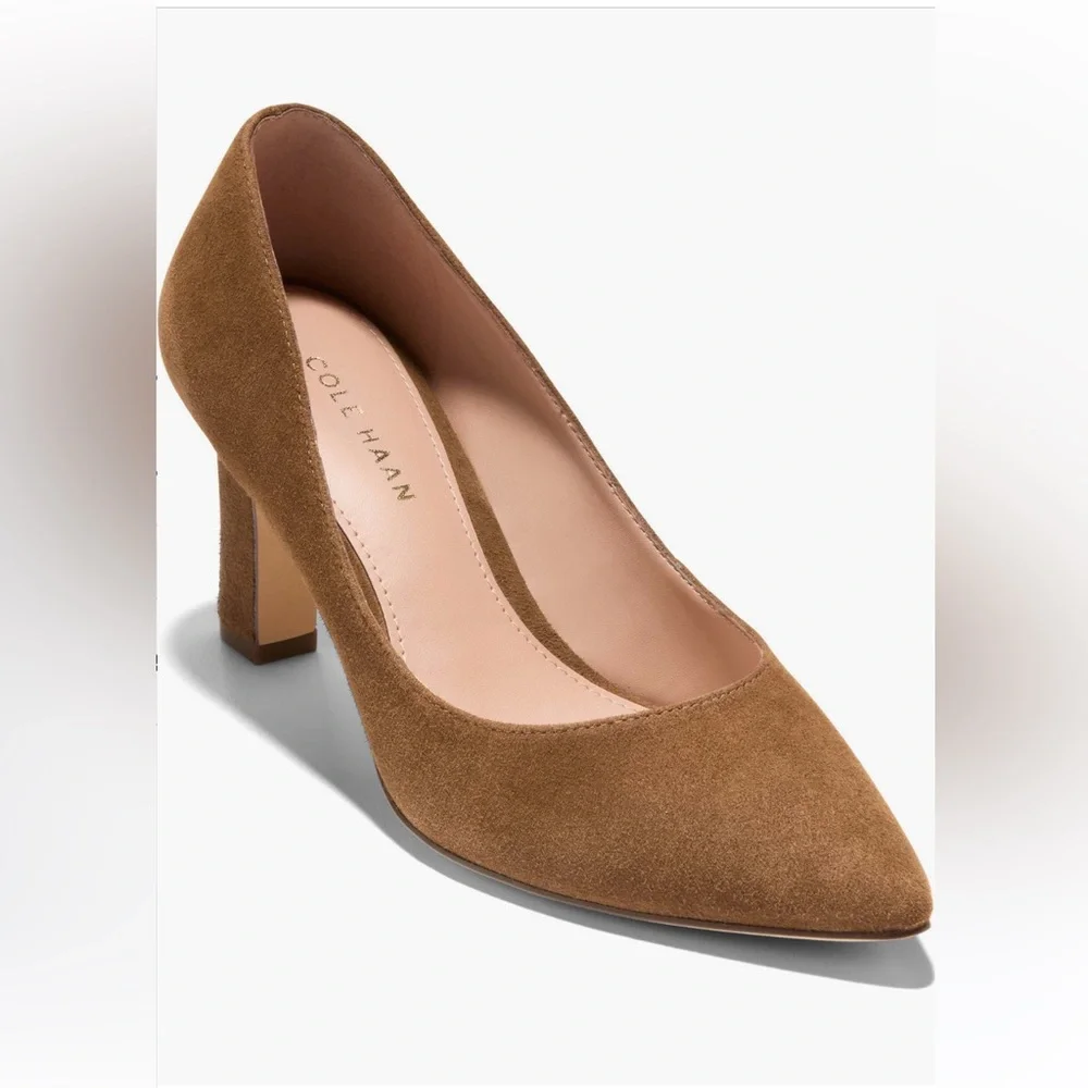 NWT Cole Haan Mylah Heel Pump (Color: spiced brown suede) Size 6 Women - Picture 3 of 14